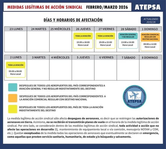 horarios paro argentina