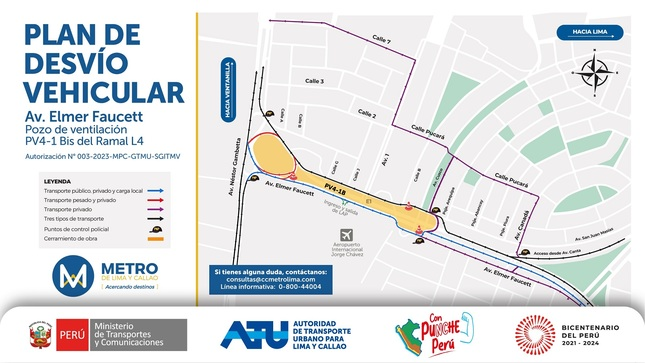 plan vehicular cierre faucett